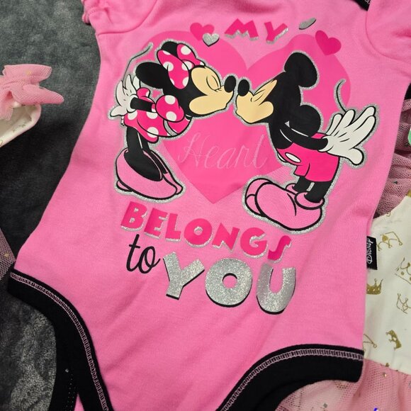 Disney Baby Girl Romper + Unicorn Tutu Bodysuit Bundle Size 6M NWT - Picture 6 of 9